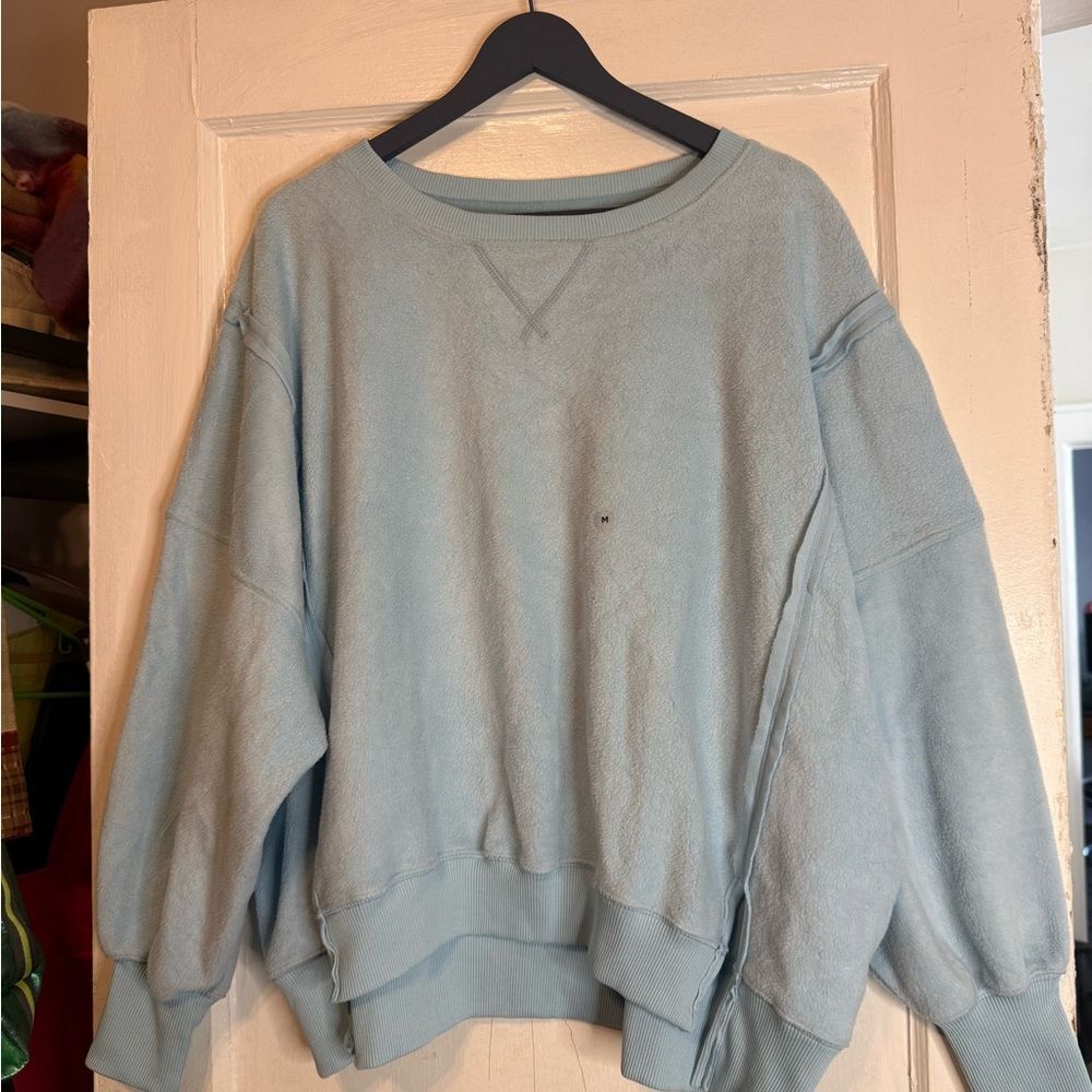 American Eagle Outfitters Light Blue Scoop Neck Sweatshirt